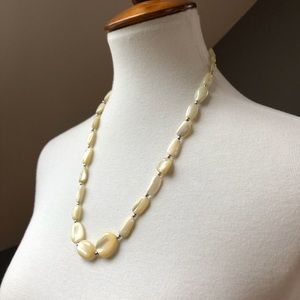 Organic Glowing Shell Nugget Necklace